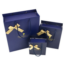 Caja azul de regalo de estampado en caliente puro con bolsa de regalo,